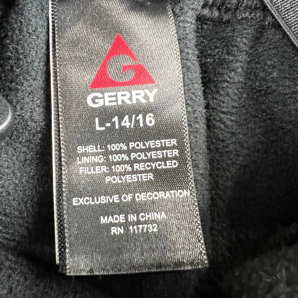 Gerry Insulated Suspenders Snow Pants S 7/8 Black Kids Winter Ski Outdoor Wear